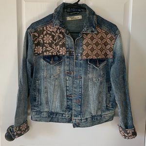 Distressed Jacket with Quilted Details - Denim